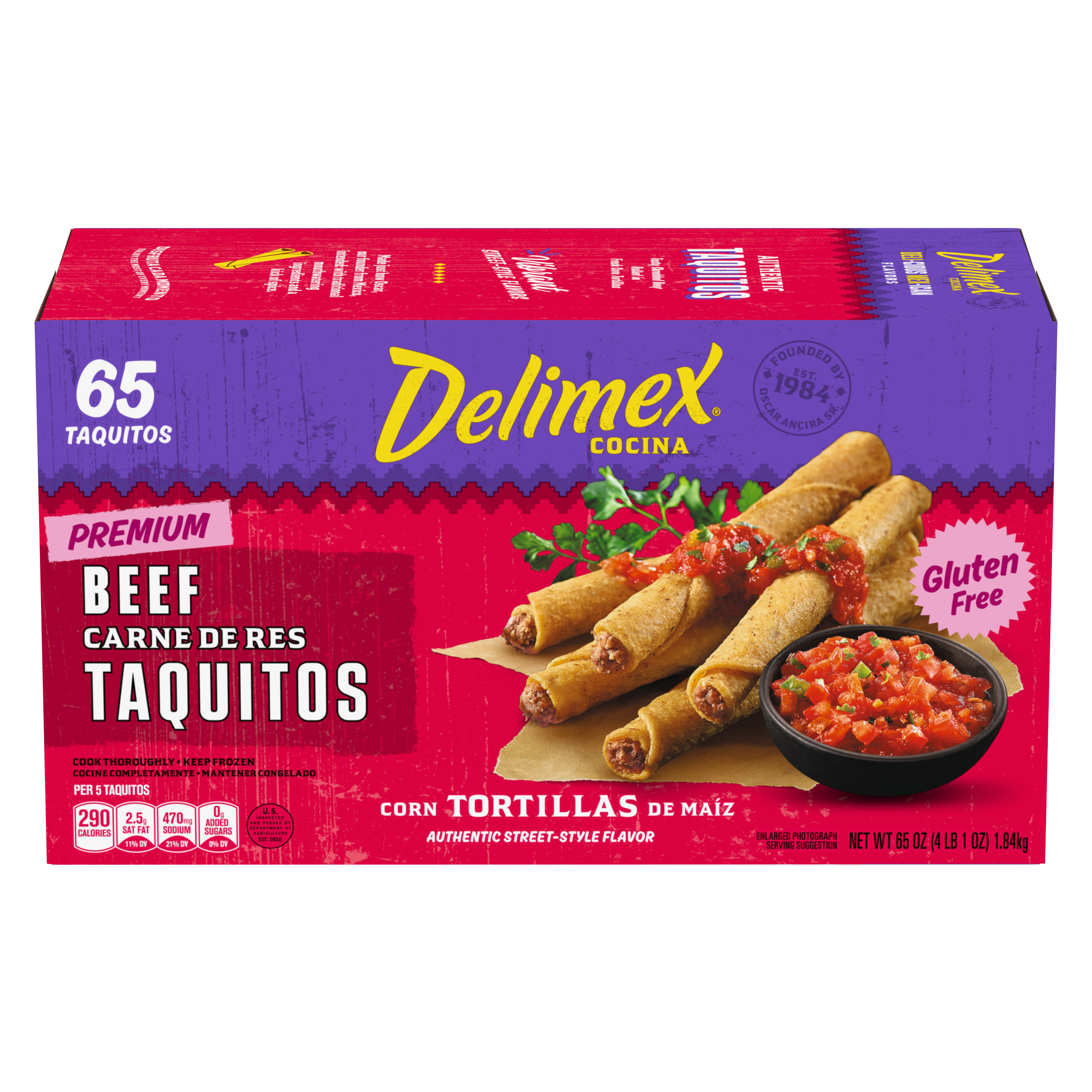 Beef Corn Taquitos Frozen Snacks