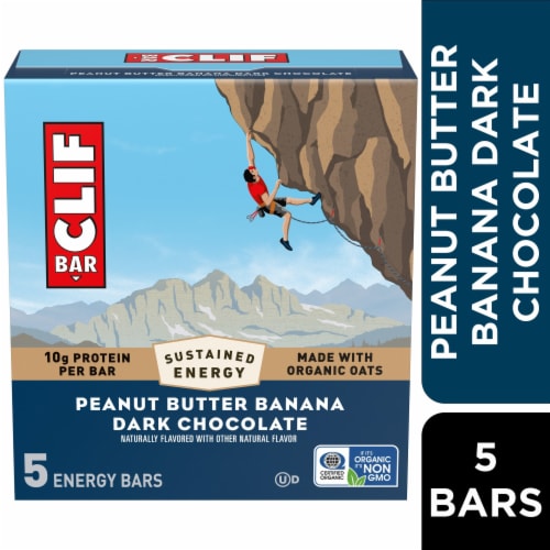 CLIF BAR Peanut Butter Banana with Dark Chocolate Energy Protein Bars