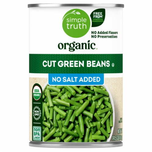 SIMPLE TRUTH ORGANIC NO SALT GREEN BEANS - 14.5oz can