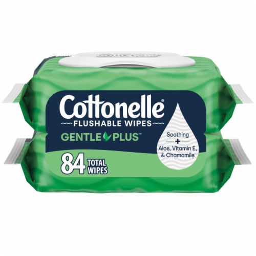 COTTONELLE GNTL+ FLSHBL WIPE RGD FLPTP 2 PK 42 FSC MIX SGSCH COC 005460