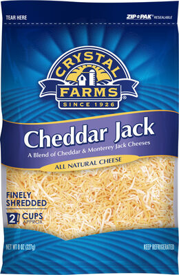 Crystal Farms Shredded Cheddar Jack Cheese 8 oz