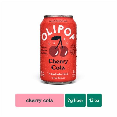 Olipop® Cherry Cola Prebiotic Soda Can, Refrigerated