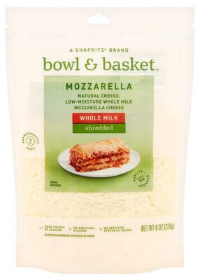 Bowl & Basket Shred Moz Nat Cheese Whole Milk