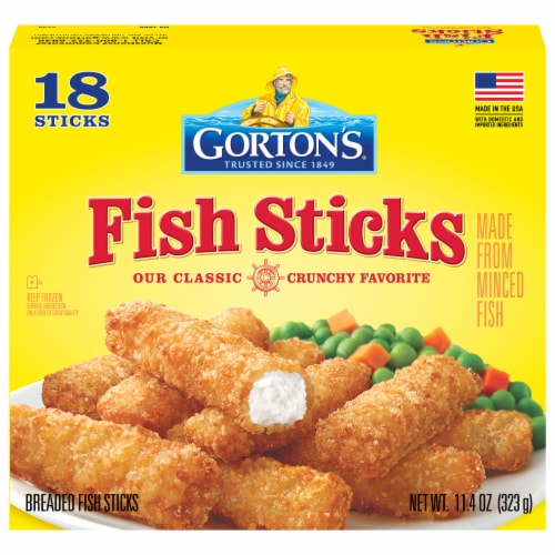 Gorton’s Crunchy Breaded Fish Sticks Cut from Real Fish, Crunchy Panko Breadcrumbs, Frozen