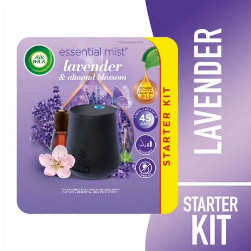 Air Wick Essential Mist Starter Kit, Cordless Diffuser Air Freshener, Lavender and Almond Blossom