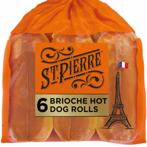 St Pierre Brioche Hot Dog Rolls