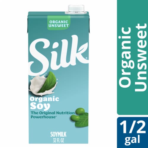 Silk Organic Dairy Free Vegan Shelf Stable Soy Milk Quart