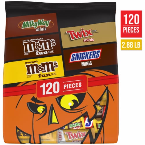 M&M'S Snickers Twix & Milky Way Milk Chocolate Halloween Candy Variety Bag