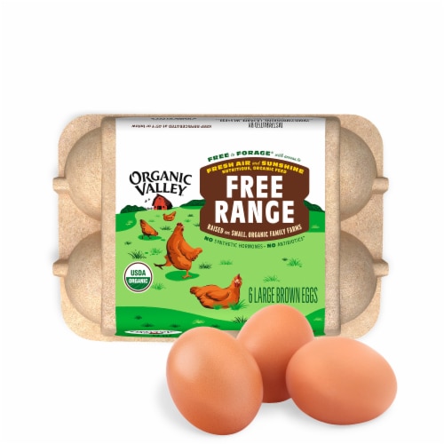 Organic Valley® Large Brown Free Range Organic Eggs - 6 ct