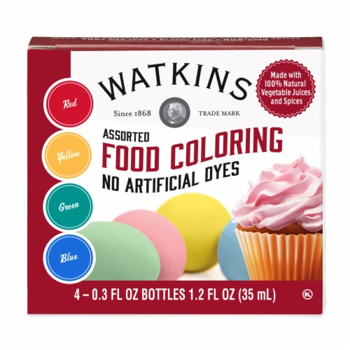 Watkins 4 Pack Assorted Food Coloring