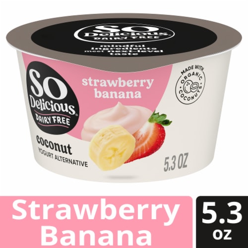 So Delicious Strawberry Banana Dairy Free Vegan Coconut Milk Yogurt Cup