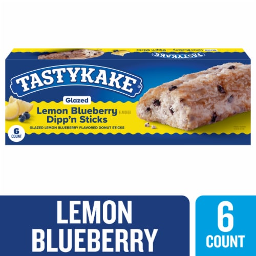 Tastykake Glazed Lemon Blueberry Flavored Dipp'n Sticks Lemon Blueberry Donut Sticks