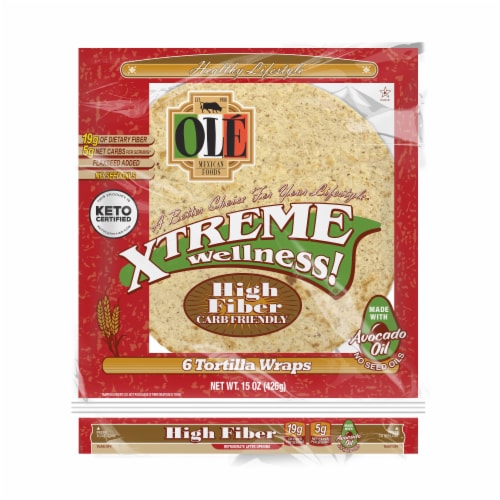 Olé Xtreme High Fiber Burrito Wrap Keto Certified Flour Tortillas