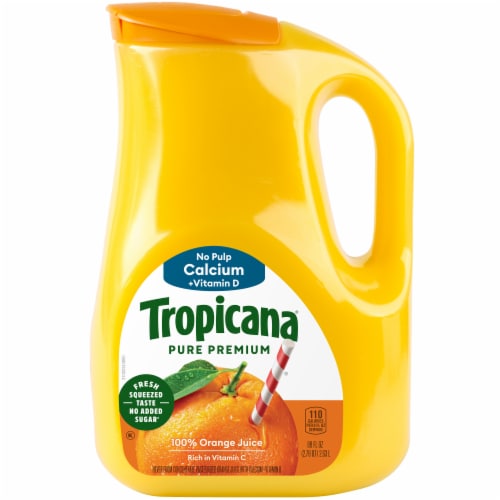 Tropicana Pure Premium 100% Orange Juice, No Pulp with Calcium and Vitamin D