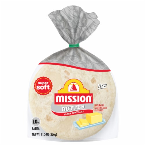Mission Butter Flavored Tortillas, Fajita Size, 10 Count