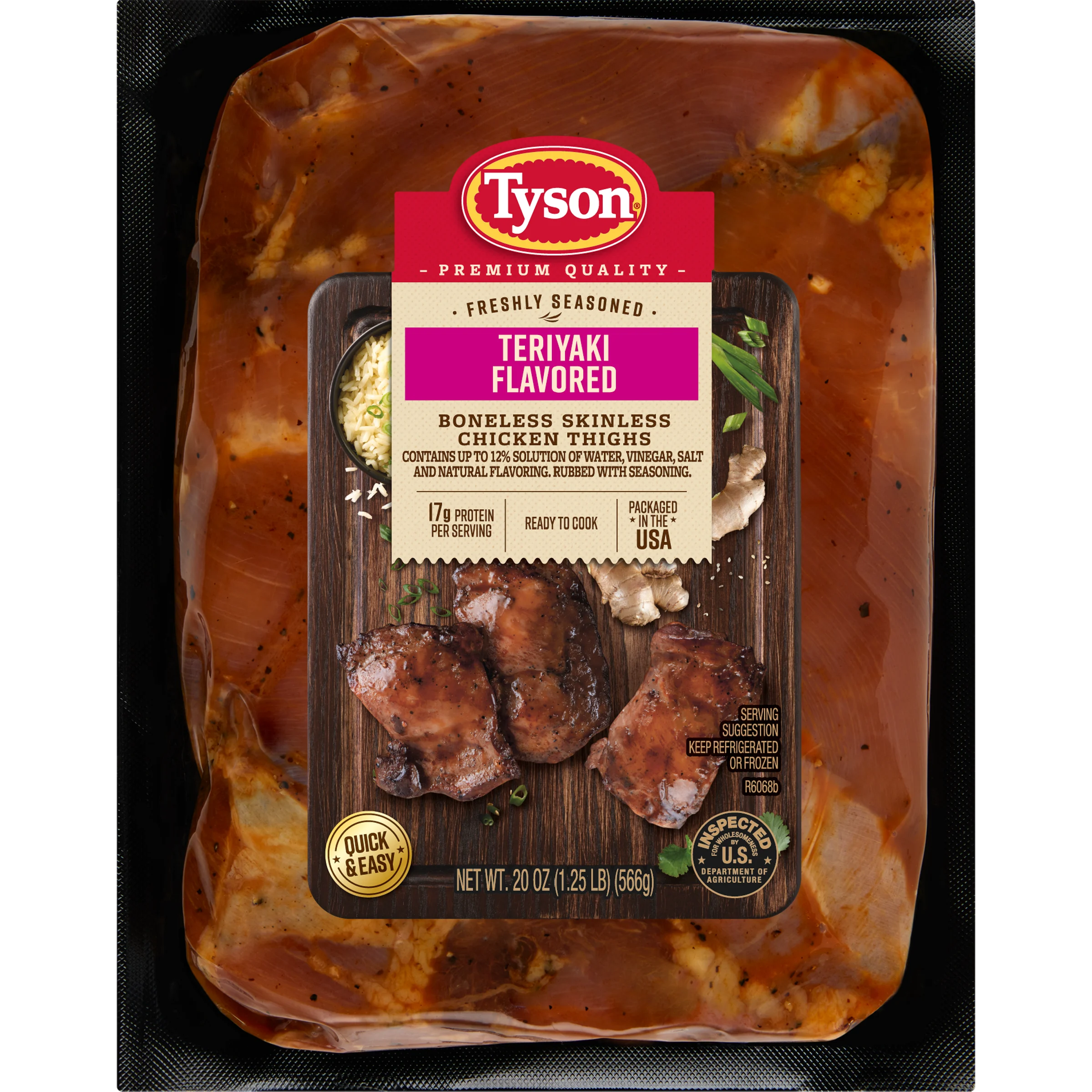 Tyson Teriyaki Flavored Boneless Chicken Thigh Fillets