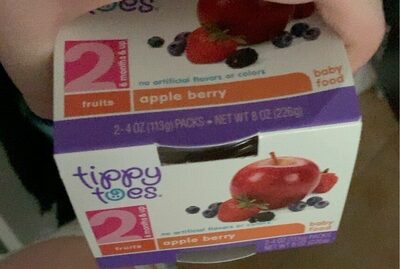 Tippy Toes Apple Berry Plastic Twin-Pack 2-4oz