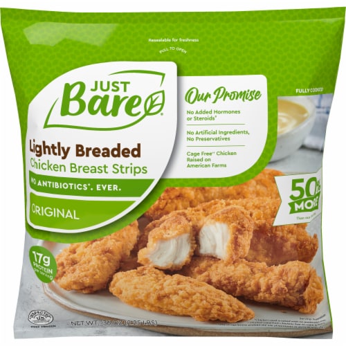 Just Bare Fully Cooked Lightly Breaded Chicken Breast Strips