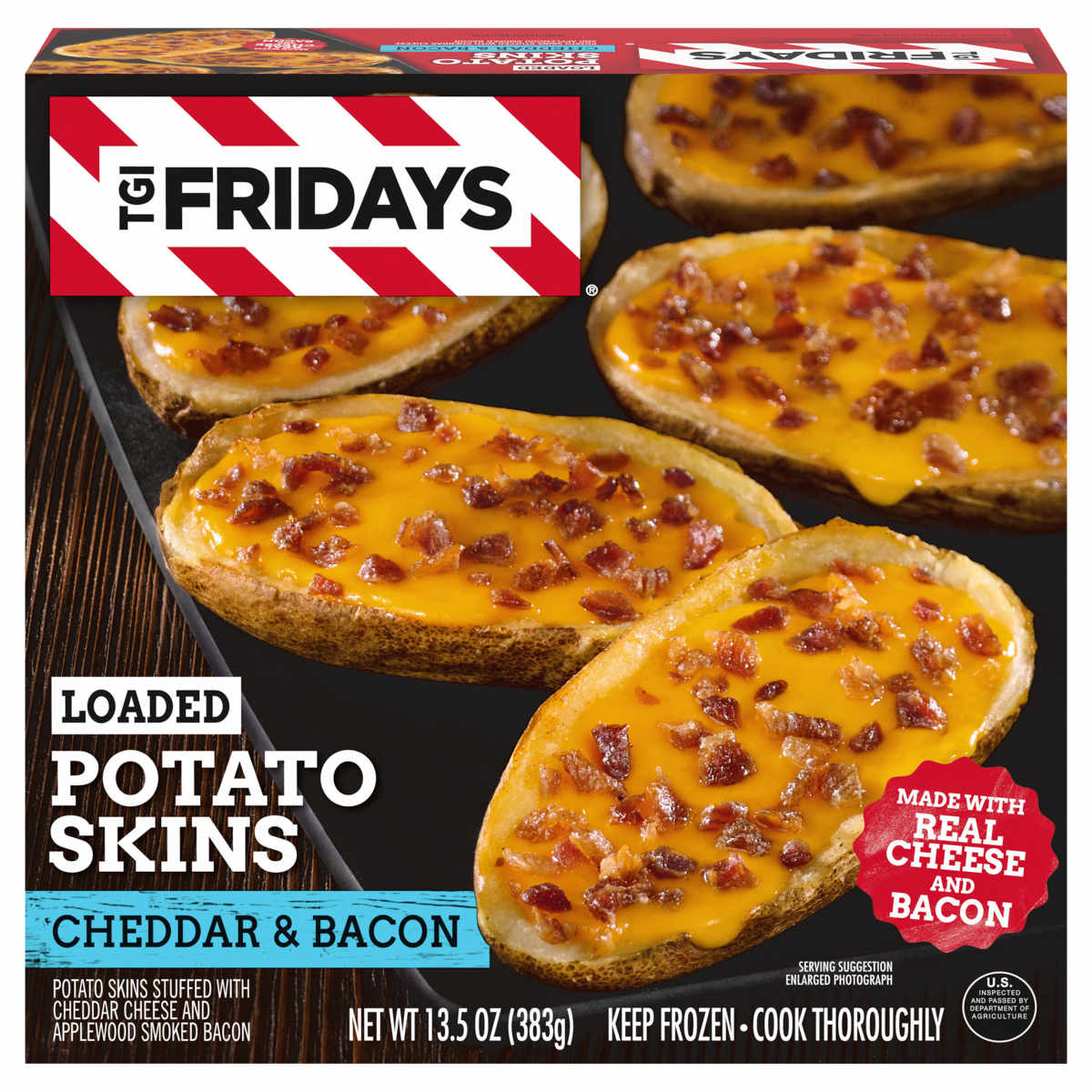Loaded Cheddar & Bacon Potato Skins Frozen Snacks