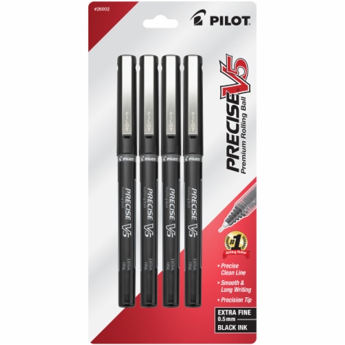 Pilot Precise V5 Premium Extra Fine Rolling Ball Pens - Black