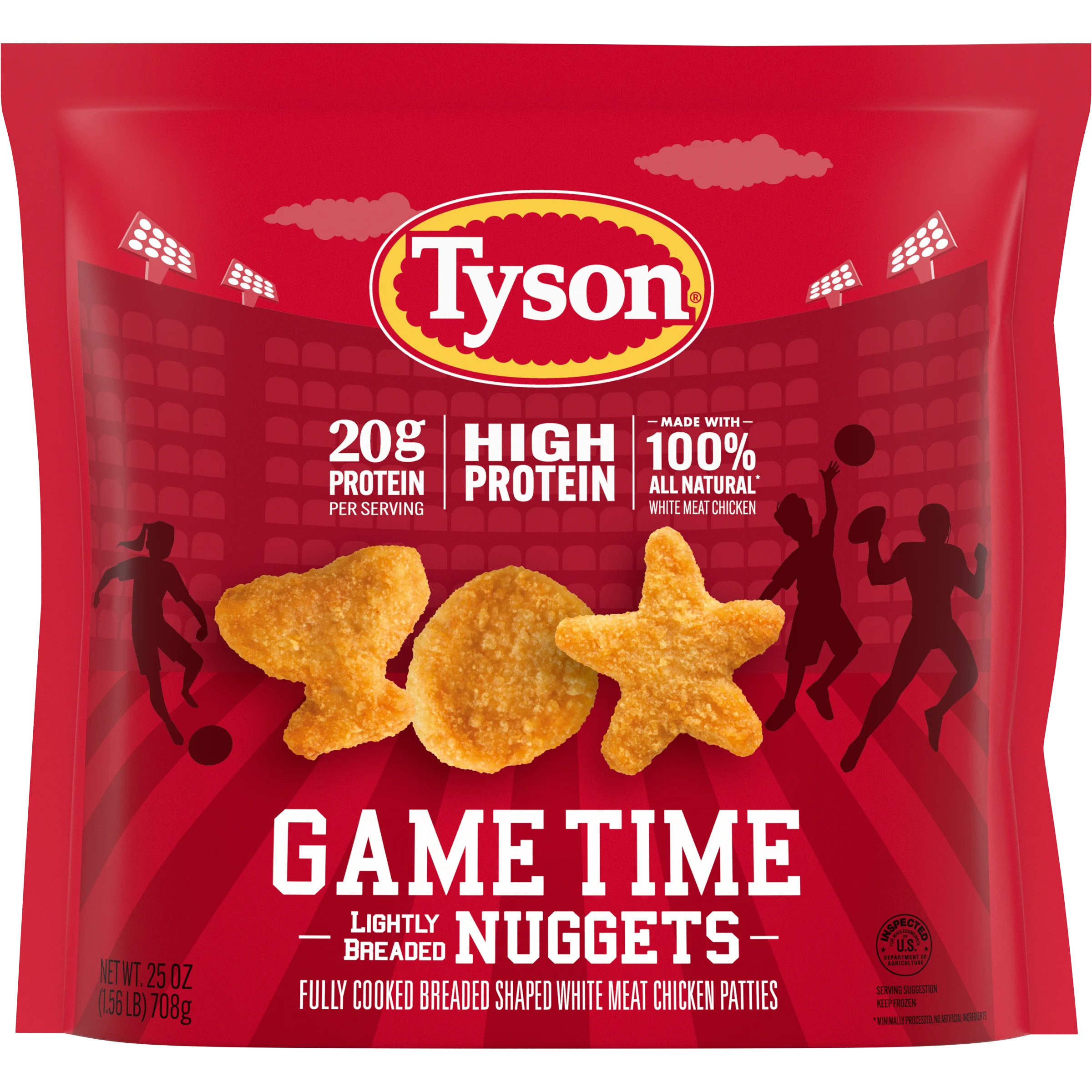 Tyson Game Time Lightly Breaded Chicken Nuggets