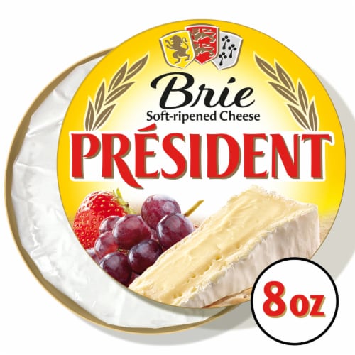 President Soft-Ripened Brie, 8 oz Wheel