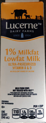 LUCERNE MILK 1% LOW FAT