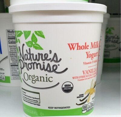 Natures Promise Organic Whole Milk Vanilla Yogurt