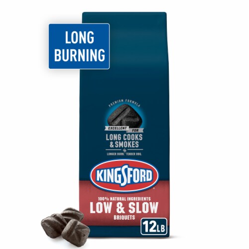 Kingsford Low and Slow Charcoal Briquettes, BBQ Charcoal for Grilling