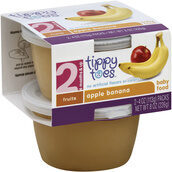 Tippy Toes Apple Banana Plastic Twin-pk 2-4oz