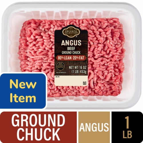 Private Selection® 80/20 Angus Chuck Ground Beef Tray 1 LB