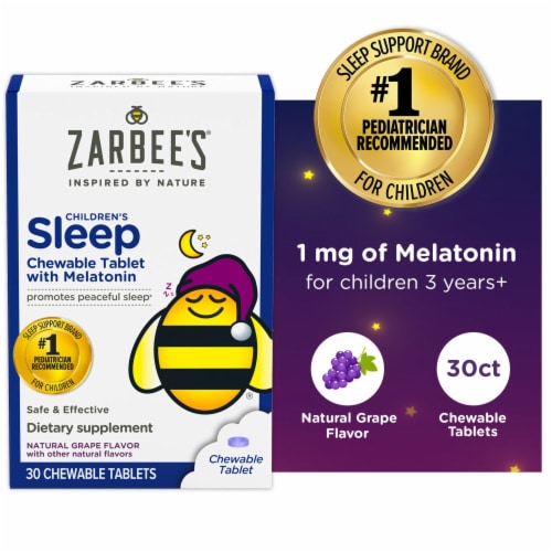 Zarbee's Children's Sleep Chewable Tablet With Melatonin Grape
