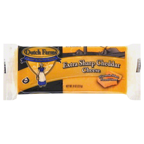 Dutch Farms Shredded Sharp Cheddar Cheese 8oz pack