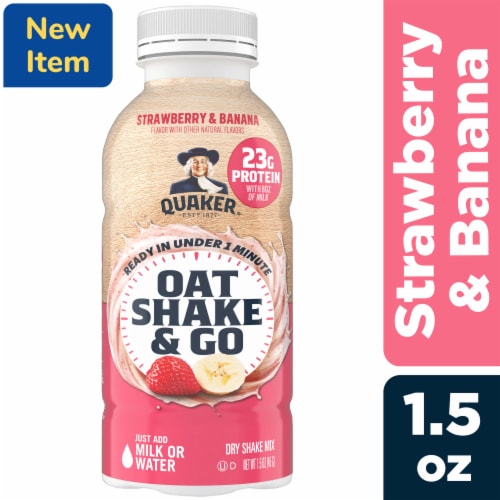 Quaker Oats Strawberry & Banana Dry Shake Mix Bottle