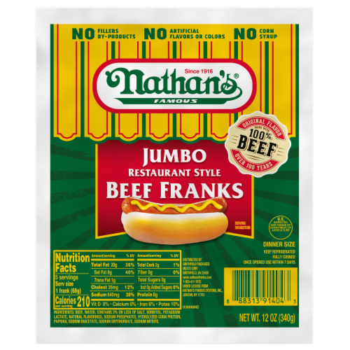 Nathan's® Famous Jumbo Restaurant Style Beef Franks