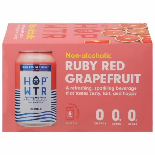 HOP WTR Ruby Red Grapefruit Sparkling Hop Water Cans