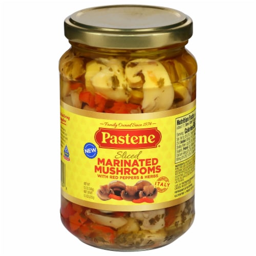 Pastene® Sliced Marinated Mushrooms with Red Peppers & Herbs
