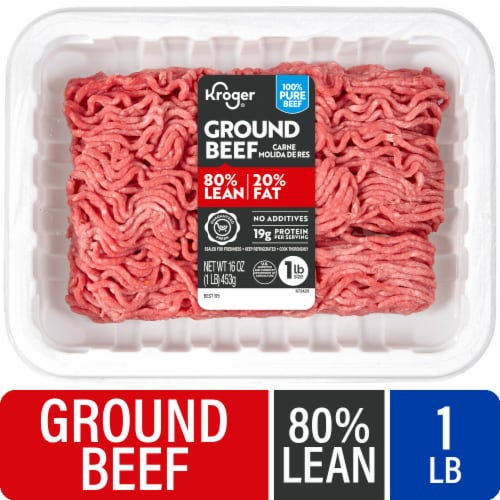 Kroger® 80/20 Ground Beef Tray 1 LB
