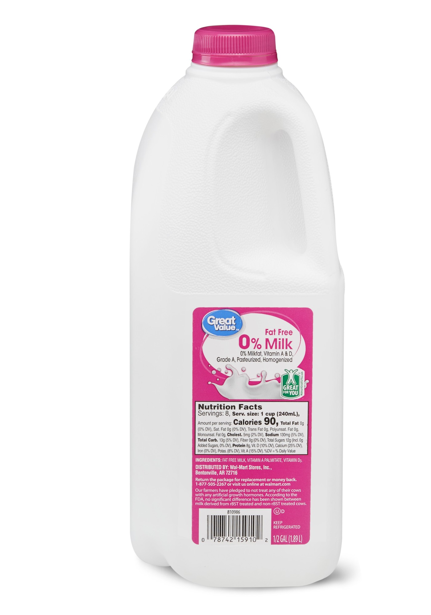 Great Value Fat Free Milk