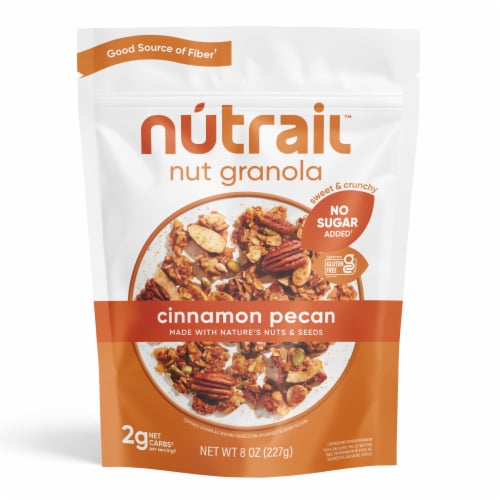 NuTrail No Sugar Added Sweet & Crunchy Cinnamon Pecan Nut Granola 8 oz