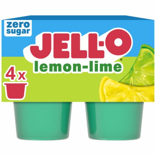 Jell-O Lemon-Lime Sugar Free Jello Cups Gelatin Snack
