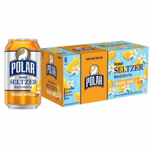 Polar Orange Vanilla Seltzer Water Cans