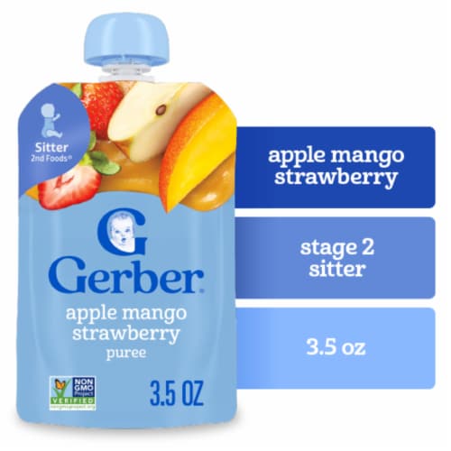 Gerber Toddler Foods Apple Mango Strawberry Clean Label Project Pouch