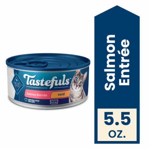 Blue Buffalo Tastefuls Wet Cat Food Paté, Made with Natural Ingredients, Salmon Entrée, 5.5-oz. Can