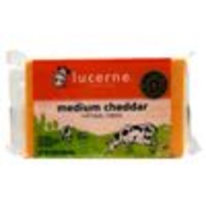 Lucerne Medium Cheddar Block Cheese Med 16 oz