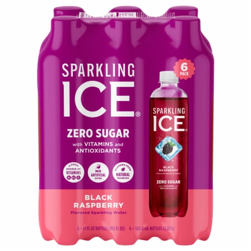 Sparkling Ice 6 Pack Zero Sugar Black Raspberry