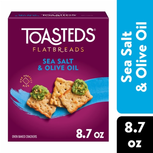 Toasteds® Flatbreads Sea Salt and Olive Oil Crackers
