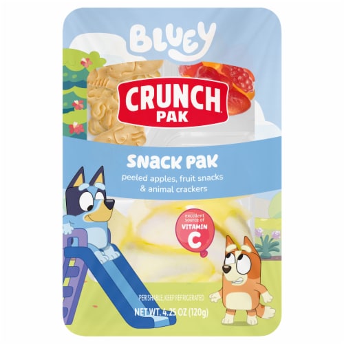 Crunch Pak® Bluey Snacker with Peeled Sweet Apples Animal Crackers & Reduced Sugar Fruit Snacks