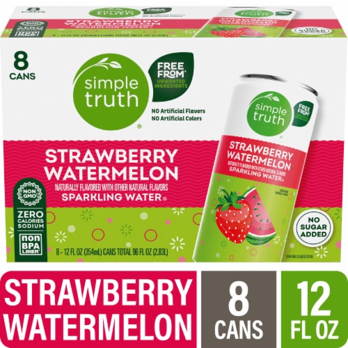 Simple Truth® Strawberry Watermelon Sparkling Seltzer Water Cans