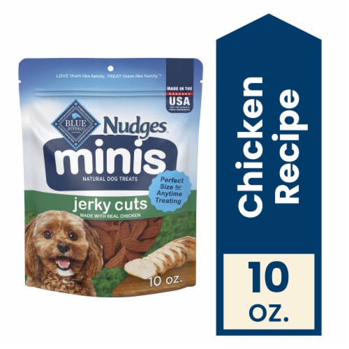 Blue Buffalo Nudges Minis Jerky Cuts Made with Real Chicken, 10 oz Bag